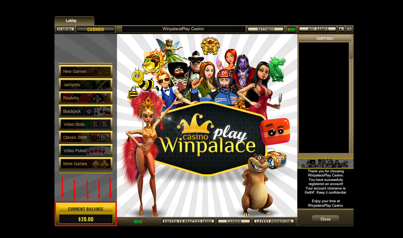 Win Palace Casino Instant Play