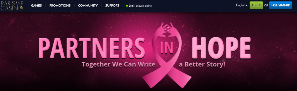 Paris VIP Casino - Supports Breast Cancer Foundation