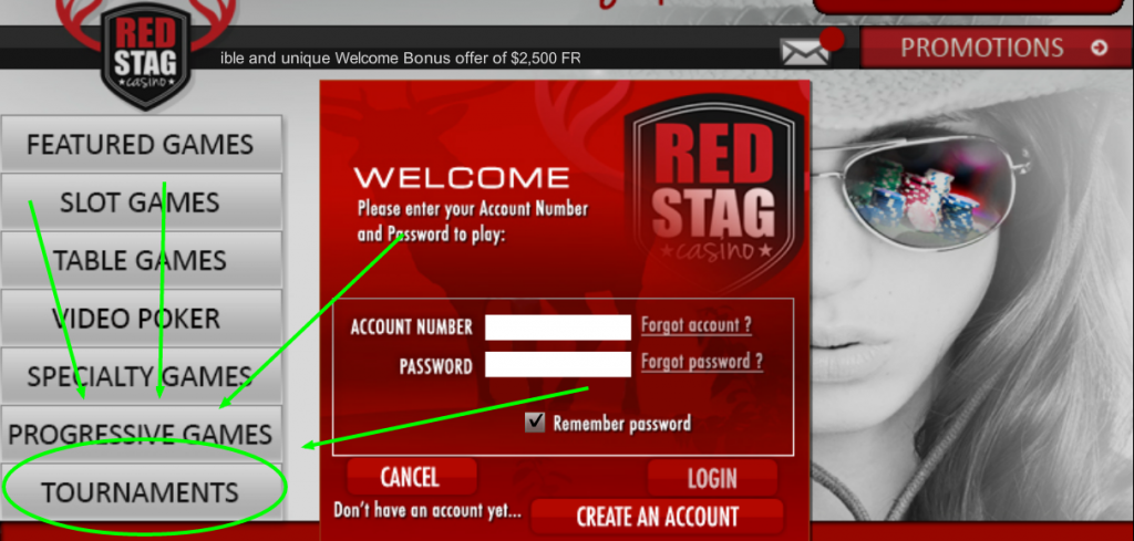 Find Slot Tournaments on Red Stag